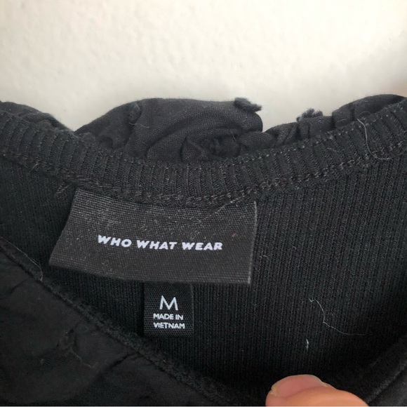 Who What Wear Black Ribbed Tank Top - Picture 4 of 10